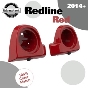 Redline Red 6.5" Speaker Pods Rushmore Lower Vented Fairings For 2014+ Harley - Picture 1 of 5