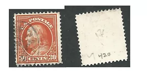 Scott 420, 30c Franklin, p12, SWM, VF-XF, cancellazione luce, bellezza - Foto 1 di 1