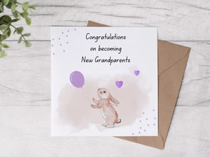 Congratulations on becoming Grandparents Handmade Card - Picture 1 of 4