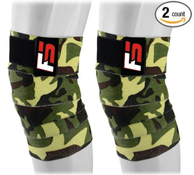 Par de rodilleras de levantamiento de pesas para gimnasio FIGHTSENSE vendaje correas protector levantamiento de pesas Foto 1 de 2