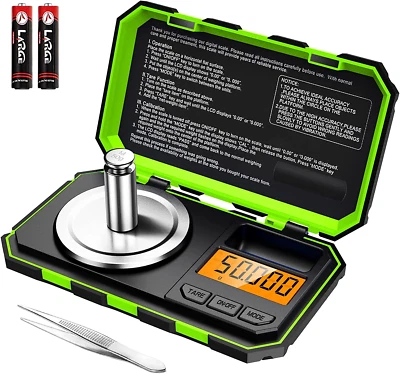 BESUCHE DEN ORIA-STORE ORIA Digitalwaage Milligramm Waage, 50G / 0,001G Taschenwaage, Schmuckwaage, Prä