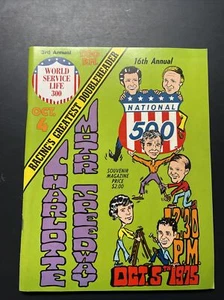 1975 National 500 Charlotte Motor Speedway Nascar program - Picture 1 of 2