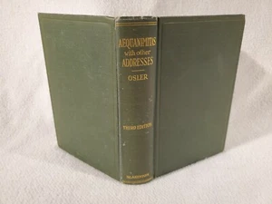 AEQUANIMITAS With Other Addresses by Sir William Osler Vintage 1932 Blackiston - Picture 1 of 11