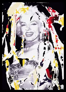 MIMMO ROTELLA - SERI-DECOLLAGE- cm. 100 x 70 - Foto 1 di 2
