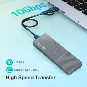 M.2 NVMe-PCIe/NGFF-SATA SSD-Gehäuse USB 3.1 auf SSD-Festplattengehäuse Adapter - Afbeelding 1 van 19