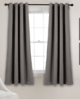 Window Curtain Panels Lush Décor Set Of 2 Grommet Top Blackout  52" X 63"