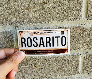 2 PCS Decorative Rosarito Baja California License Plate Stickers Weatherproof - Picture 1 of 4