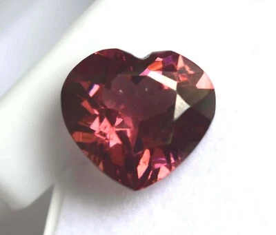 10.55 Ct Natural Red Hessonite Garnet Beautiful Heart Shape Certified Gemstone. - Image 1 of 4