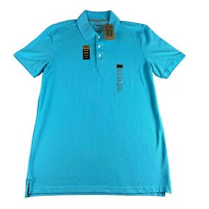 Foundry Polo Shirt Men's Large Tall Quick Dri Short Sleeve River Blue Soft NWT