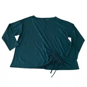 Top casual da donna verde Lane Bryant taglia 18/20 maniche lunghe dettaglio arricciato - Foto 1 di 4