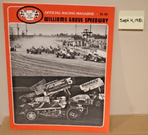Programma Williams Grove Speedway - 4 settembre 1981 - Foto 1 di 2
