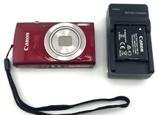 Canon PowerShot Digital Camera ELPH 180 20MP 8x Zoom HD RED Bundle TESTED