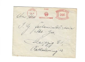DEUTSCHLAND 1933 Brief mit Meterstempel verschickt aus Leipzig - geknickt - Bild 1 von 2