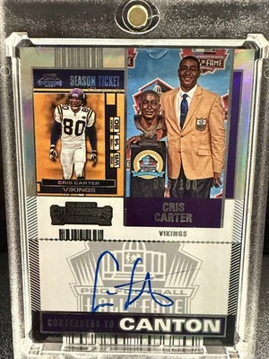2024 Panini Contenders Cris Carter Contenders To Canton Auto /100 #CTC-CCR - Image 1 of 2