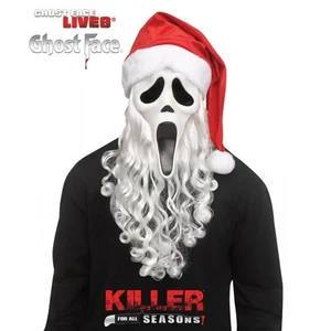 Adult Fun World Scream Ghost Face Lives Santa Christmas Halloween Costume Mask - Picture 1 of 1