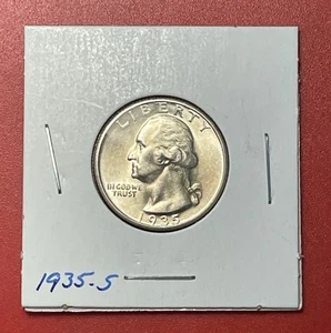 1935 S Washington Silver Quarter, Choice to Gem Uncirculated. - Picture 1 of 2