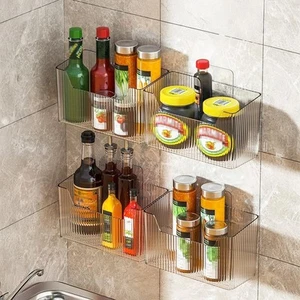 4PC Storage Organizer Bins Wall Mounted Organizer Basket, Shower Storage, Cle... - Picture 1 of 9
