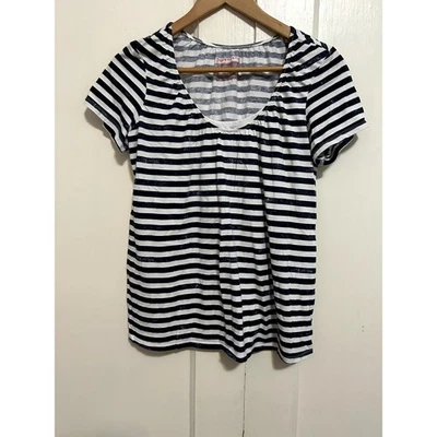 Camisa de Enfermería Maternidad Talla M Blanca Azul Marino Blusa Envejecida Foto 1 de 4