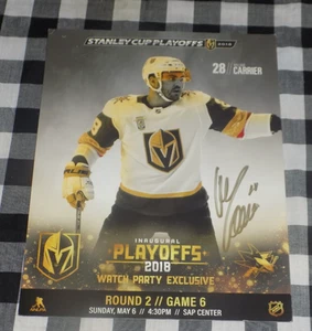 William Carrier Signed watch party Poster Golden Knights Stanley Cup Champion - Picture 1 of 1