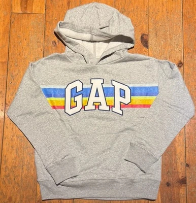 NUEVO CON ETIQUETAS Gap Niños Niños Niñas Unisex Logo Sudadera con Capucha Suéter Gris Tú eliges la talla Foto 1 de 4