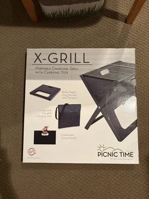 Parrilla X portátil de carbón Picnic Time con bolsa de transporte Foto 1 de 2