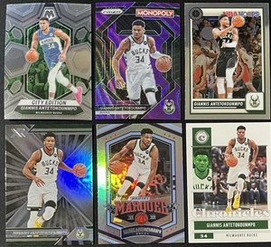 6 Card NBA Lot Giannis Antetokounmpo Milwaukee Bucks Insert , Mosaic & More - Picture 1 of 6
