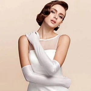 Evening Gloves - Long (53cm) - White - Picture 1 of 5