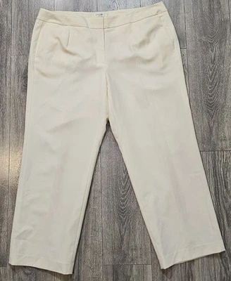 Traje Pantalón Pantalón Crema Mujer Vintage Años 90 Y2K Liz Claiborne Talla 20W Suelto Rayón Foto 1 de 4