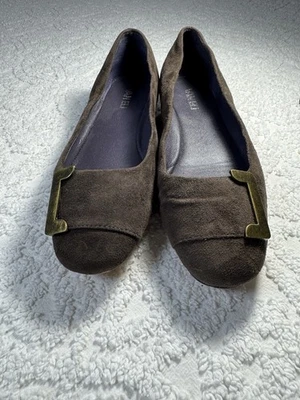 Vaneli Kandis Women's Suede Raised Flats With Buckle Accents Size: 7M - Image 1 of 4