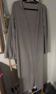 New Boohoo Sheer Open Long Top/cardigan. Tan/beige. Size M/L. See Description - Picture 1 of 5