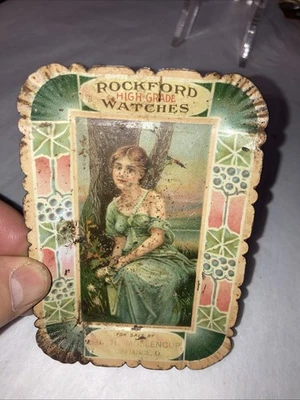 Antique Rockford High Grade Watches Metal Tip Tray Defiance Ohio - Image 1 of 4