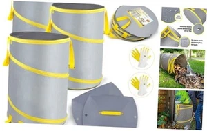 6Pcs Collapsible Garden Bags Set, 3-Pack 30 Gallon Reusable Leaf Bags, Leaf - Picture 1 of 8
