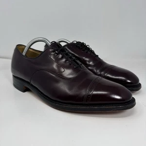 Johnston & Murphy Aristocraft Mens Oxblood Red Leather Cap Toe Oxford Dress 11 C - Picture 1 of 12