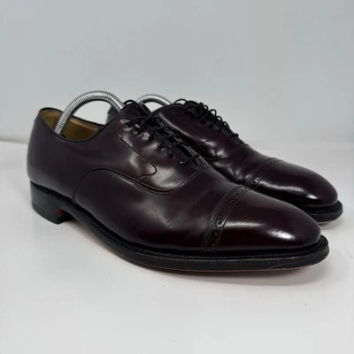 Johnston & Murphy Aristocraft Mens Oxblood Red Leather Cap Toe Oxford Dress 11 C - Image 1 of 4