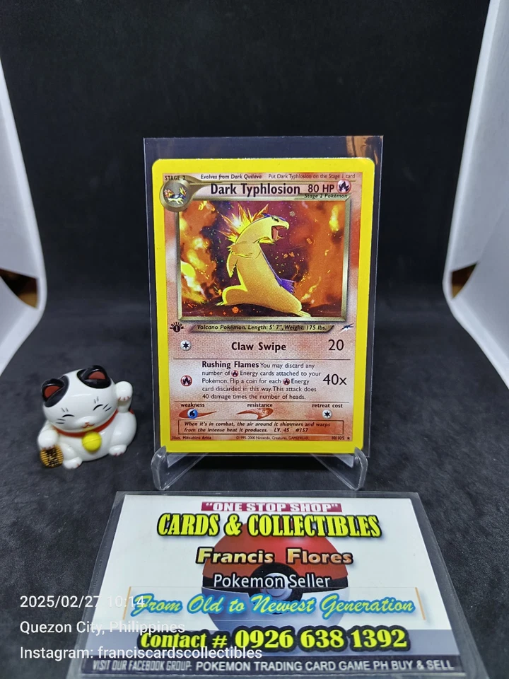 Pokemon Card - DARK TYPHLOSION #10 - HOLO 1ST EDITION (NEO DESTINY) YEAR 2002 - Image 1 of 4