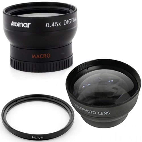37mm Wide Angle Telephoto Lens Kit, MCUV for Olympus PEN E-PL1 E-PL2 E-PL3 E-PM2 - Image 1 of 1