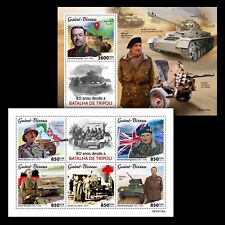 WWII Battle of Tripoli 80 Years MNH Stamps 2023 Guinea-Bissau M/S + S/S