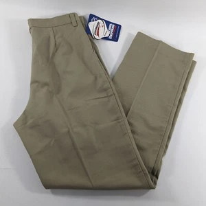 Dickies Girls School Uniform Pleated Beige Pants Size 16 Regular - Picture 1 of 8