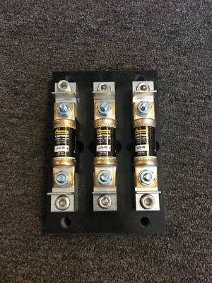 LITTELFUSE LFT601003CS 600VBLOCK W/3 BUSSMANN JJS-90 FUSES-TESTED - Image 1 of 4