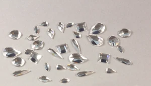 Superior PRIMERO Flat Back Rhinestones Crystal Clear Nail Art Design Shapes - Picture 1 of 35