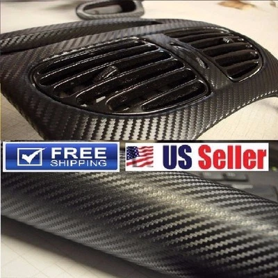 4D Premium Glossy Carbon Fiber Vinyl Wrap Film Sticker ""BUBBLE FREE"" 12"x60" - Image 1 of 4