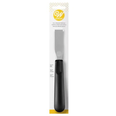 Birthday Party Supplies Cake Decorating Straight Black Spatula 9 Inch Stainless  - Image 1 of 2