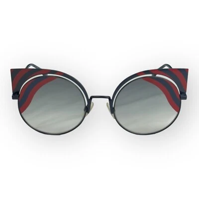 Новый Fendi серый градиент круглый солнцезащитные очки FF 0215/S 0M19L 53 22 135 мм 100% происхождения - Изображение 1 из 4