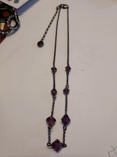 Collana Givenchy Cristalli di Pistola e Ametista 15"" Plus 3"" Estensore