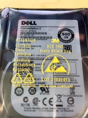 00X3Y DELL 000X3Y 500GB 7.2K SATA 2.5 6Gb/s HDD ST9500620NS Server W/CADDY - Image 1 of 2