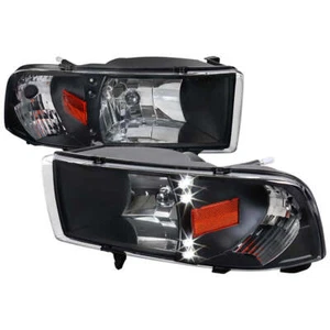 Fits 94-01 DODGE RAM Crystal Euro Headlight With Clear Lens - Picture 1 of 1