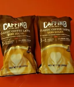 3 PACK DELIZIO CAFFINO CLASSIC COFFEE LATTE 3 IN 1 INSTANT COFFEE WITH MILK - Picture 1 of 5