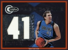 2010-11 Totally Certified Dirk Nowitzki Fabric Game Jersey Number Patch /299