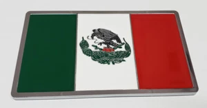 Mexico Flag Mexican Emblem Flag Aluminium cast Emblem heavy duty, chrome plated - Bild 1 von 5