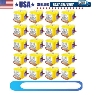 20X BR-2/3AGCT4A BR2/3AGCT4A 4400mAh Battery for FANUC A98L00310025 Brown Plug. - Picture 1 of 15